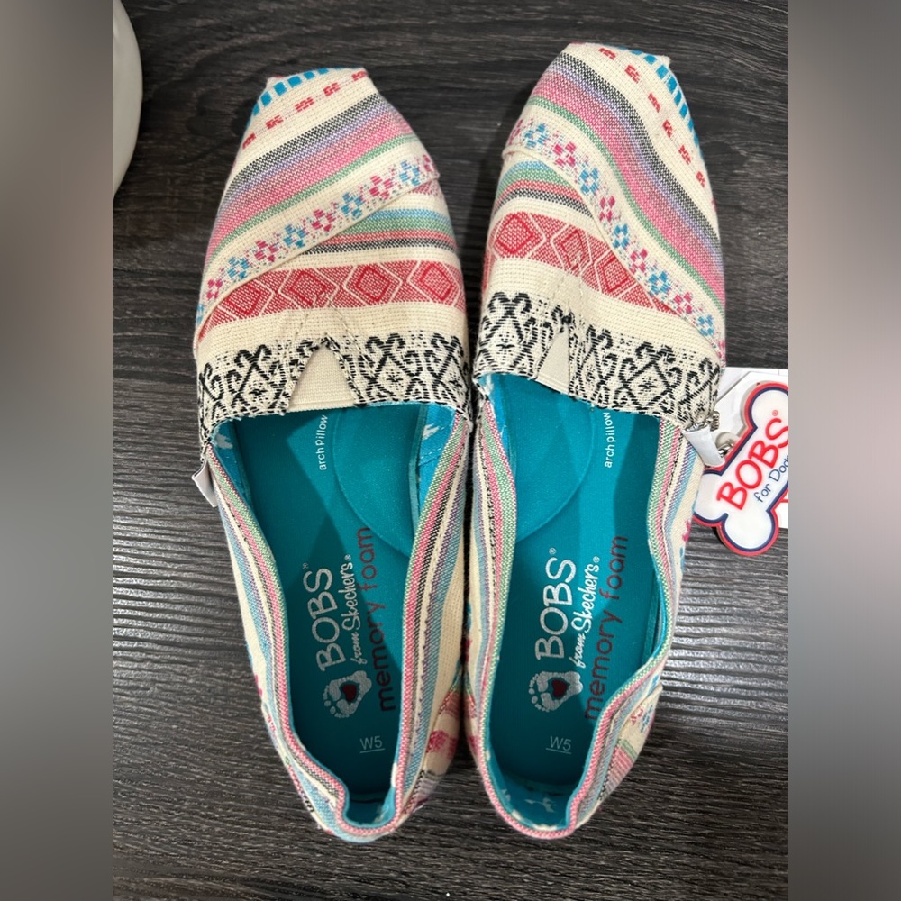 🔆SKECHERS BOBS Memory Foam Aztec Flats size 5! NEW with Tags - Picture 10 of 10